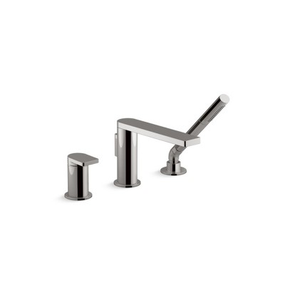 Composed 3TH Bath Filler with Hand Shower-Titanium