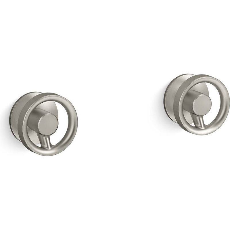 Components Wall Mount Dual Handles Industrial Trim-Brushed Nickel