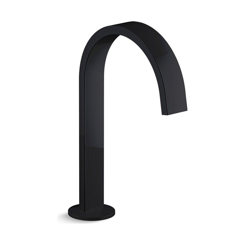Components Deck Mount Bath Spout Ribbon-Matte Black