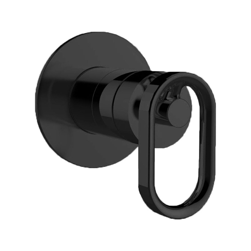 Components Shower/Bath Thin Trim Industrial Handle-Matte Black