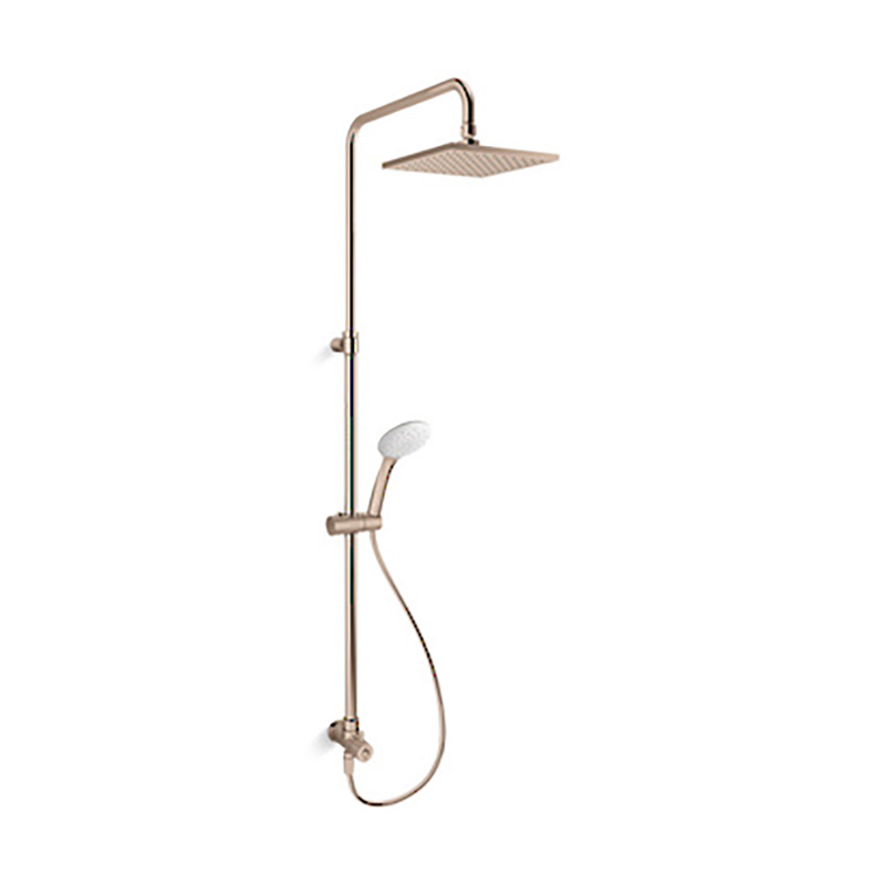 Rain Duet Renew Shower Column – Square Head – Rose Gold